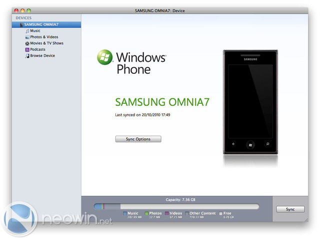 windows phone 7 connector software for mac